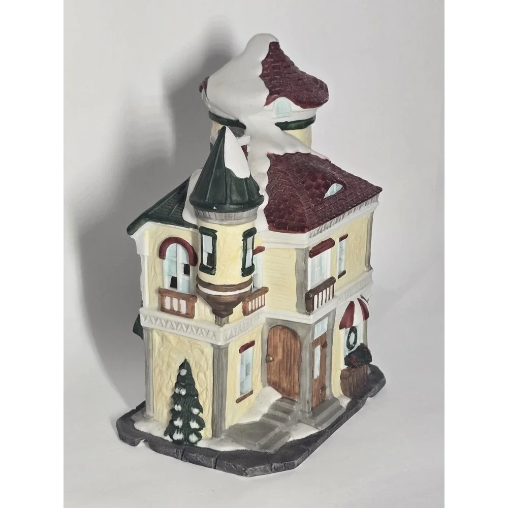 1994‎ Mercuries USA Porcelain Christmas Village Flower Shop Rare Retired Vintage